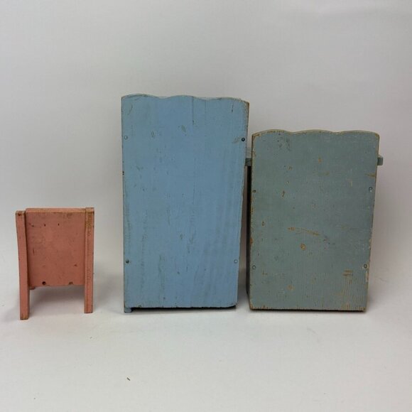 Antique Primitive Handcrafted Wood Dollhouse Furniture Miniature - Picture 4 of 9